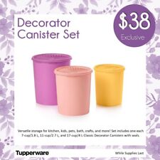 Tupperware Classic Decorator Canister 3 pc Set NEW picture