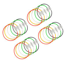 20x 1.5mm Screw Locking Wire Keychain Cable Rope Key Holder Keyring Chain Ring C picture