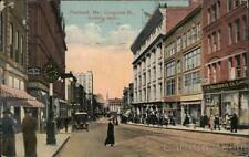 1915 Portland,ME Congress St. Looking East Cumberland County Maine SV Postcard picture