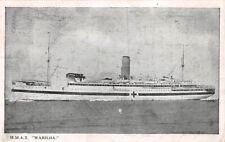 H.M.A.T. WARILDA AUSTRALIA HOSPITAL SHIP AT SEA, PRATT PUB ~ used 1917 picture
