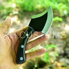 HAND FORGED 1095 STAINLESS STEEL POWDER COATING HUNTING KNIFE MICARTA+SHEATH2358 picture