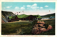 Haynes MAMMOTH CAMP MAIN BUILDING Yellowstone Park Wyoming Vintage Postcard picture