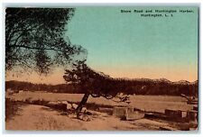 c1950's Shore Road Huntington Harbor Boat Dock Huntington L. I. NY Postcard picture