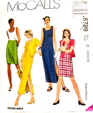 MCCALLS PATTERN 8799 DRESS W LENGTH CHOICE UNLINED SHORT SLEEVE JACKET SZ 18-22 picture