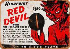 Metal Sign - Red Devil Phonograph Needles - Vintage Look Reproduction picture