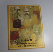 Vintage 1979 Smirnoff Drink Recipe Booklet Pamphlet Vodka Cocktail Recipes picture