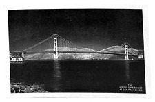 Postcard CA Golden Gate Bridge Night Scene San Francisco California picture