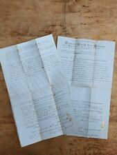 Antique Documents 1853 Warranty Deeds State Of Maine Signed Ebenezer Blaze picture