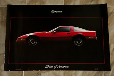 C4 CORVETTE Vintage Poster Sports Car Pride America 1986 Mancave Garage Office picture
