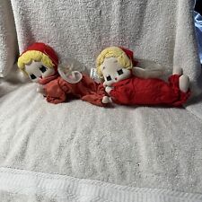 Vintage Large Gunderful Creations Angel Doll Ornaments Lot 2 Japan A51 picture