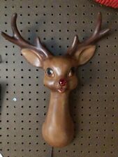 Vintage Lighted Rudolph The Red Nosed Reindeer Christmas Bust Hanging picture