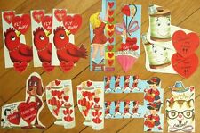 VALENTINE Cards: c 1950 Vintage Collection of 31 PIECES - Mid-Century +Envelopes picture
