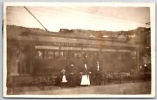 warren bisbee railway mining trolley rppc AZ Arizona family real photo picture