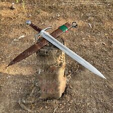Medieval Sword Battle Ready Hand Forged Carbon Steel Vikings Shortsword Sharp BF picture