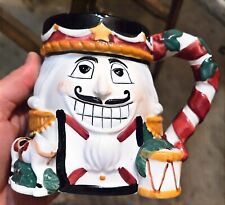 Tis the Season Holiday Nutcracker 18 Oz Christmas Ceramic Mug 3D 3 Dimensional picture