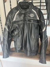 Men’s Size Large Harley-Davidson Leather Riding Jacket Reflective Motorclothes picture
