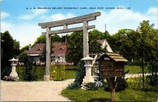 1940s Franklin D Roosevelt Camp Near Port Huron Michigan Vintage Postcard picture