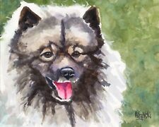 Keeshond Art Print | Keeshond Dog Gifts | From Original Painting | 8x10