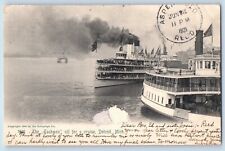 Detroit Michigan Postcard Tashmoo Off Cruise Steamer Ship c1905 Vintage Antique picture