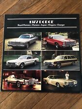 1977 Dodge Charger Aspen Royal Monaco Wagons Full Line sales brochure catalog picture