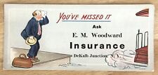 1900 DeKalb Junction NY E.M. Woodward Insurance Blotter Old Man F.A. Schneider picture