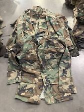 Woodland Camo Military BDU Shirt Small Long Cold Weather Army picture