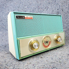 Vintage Philco Tube Radio K914-124 Twin Speaker AM/FM Mid Century Blue Works picture