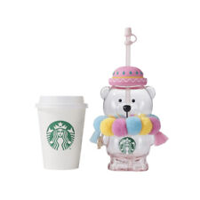 New Starbucks China 2024 Summer Alpaca Paradise Bear Shaped 16oz Glass Straw Cup picture