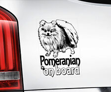 Pomeranian - Car Window Sticker - Zwergspitz Dog on Board Sign Gift - TYP2BLK picture
