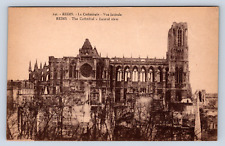 Vintage Postcard REIMS. - La Cathédrale - Vue latérale picture
