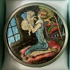 Antique 1930s Art Deco Flapper Girl Foiled Back Stratnoid “Stratton” Compact. picture