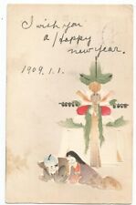 Tokyo, Japan 1909 Postcard, Happy New Year picture