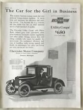1923 magazine ad for Chevrolet - Car for the Girl in Business, Utility Coupe picture