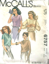 1970's McCall'sMisses' Suit Blouses Pattern 6757 Size 8 UNCUT picture