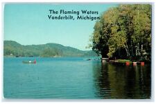 c1950's The Flaming Waters Boating Lake River Vanderbilt Michigan MI Postcard picture