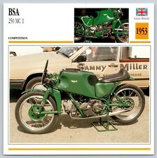 BSA 250 MC 1 1953 G Britain Edito Service Atlas Motorcycle Card picture