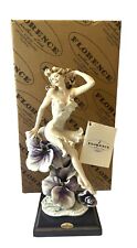 GIUSEPPE ARMANI MISS VIOLET 1351C 10” Porcelain Figurine Florence Italy W/ Box picture
