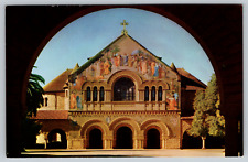 STANFORD CHAPEL, PALO ALTO, CALIFORNIA Mosaic University Vintage Postcard picture