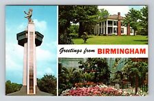 Birmingham AL-Alabama, Greetings, Points of Interest, Antique Vintage Postcard picture