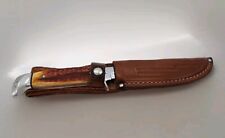 Vintage Case XX USA Transition Red 2nd Cut Stag Fixed Blade Knife picture