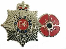 Royal Corps Transport RCT and flower Lapel Pin Badge Silver  picture