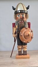 735 STEINBACH Nutcracker Viking Red Vintage Holiday Decor Collectible picture