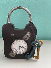 Edinburgh Clock Co. Lock And Key Shelf Clock WORKS 10