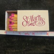 St Martins Wine Cafe Restaurant Dallas Texas Advertising Matches Match Box Vtg picture