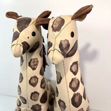 Sandy Vohr's  Giraffe Bookends or doorstops  Leather picture