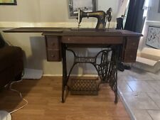 Antique Singer sewing machine and desk. G series serial number. 1910 picture