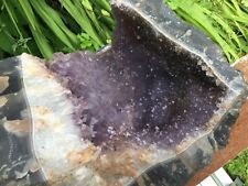 Large Amethyst geode on Agate base from Uruguay from Old Collection.7 Kilos 💜 picture