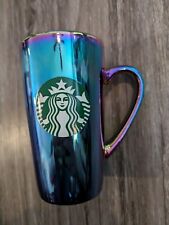 Starbucks Coffee Mug 16 oz Rainbow Holographic Iridescent 2022 Holiday Cup picture