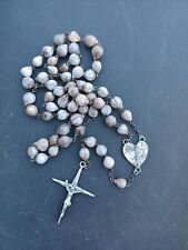Prayers 🙏❤️ 🙏 RARE Antique Sterling Silver ? Job's Tears Rosary Signed  picture
