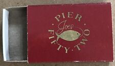 Vintage Empty Matchbook Box Cover - Joe’s Pier Fifty-Two New York City, NY picture